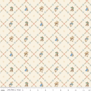Riley Blake Peter Rabbit and Benjamin Bunny - Lattice - Cream