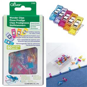 Clover Wonder Clips 50pc Assorted