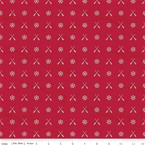 Riley Blake Harry & Alice - Oars Red