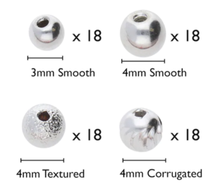 The Beadsmith Memory Wire End Cap Assortment - Silver-plated