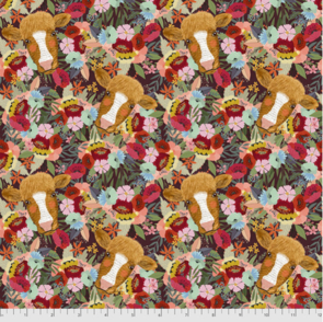 Free Spirit Farm Friends - Floral Cow - Multi