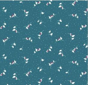 Liberty Woodland Christmas - Christmas Cottage Ble