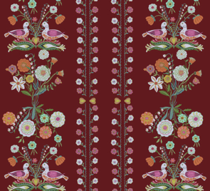 Free Spirit Nathalie Lete Folk Heart - Nesting - Berry