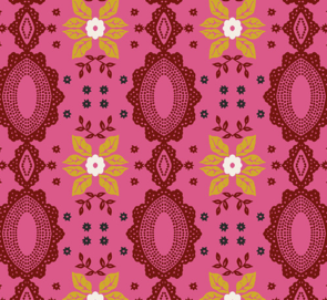 Free Spirit Nathalie Lete Folk Heart - Flocked - Coral