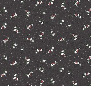 Liberty Woodland Christmas - Christmas Cottage Black