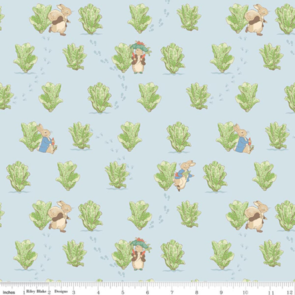 Riley Blake Peter Rabbit and Benjamin Bunny - Lettuce Patch - Blue
