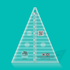 Creative Grids Non-Slip 45 degree Kaleidoscope & Dresden Plate Ruler