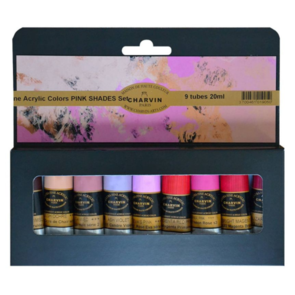 Charvin Extrafine Acrylic Colours Pink Shades Set