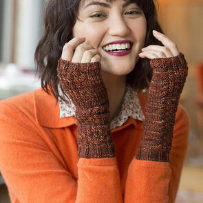 Malabrigo Chelsea Market - Blackberry-stitch wristers- Knitting Kit / Pattern