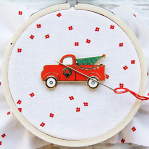 Flamingo Toes Needle Minder - Christmas Truck