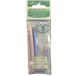 Clover Jumbo U Cable Stitch Holders - 4.5" 2/Pkg - Medium & Large