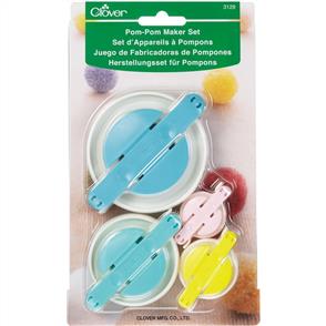 Clover Pom-Pom Maker Set - 4/Pkg