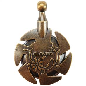 Clover Yarn Cutter Pendant - Antique Gold