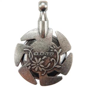 Clover Yarn Cutter Pendant - Antique Silver
