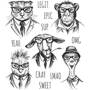 Stampers Anonymous Tim Holtz Stamp Set - Hipster