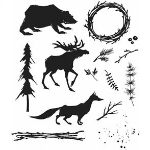 Stampers Anonymous Tim Holtz - Cling Stamps 7"X8.5" - Into The Woods