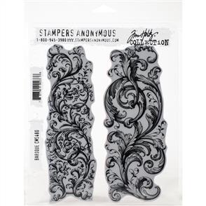 Stampers Anonymous Tim Holtz - Cling Stamps 7"X8.5" - Baroque