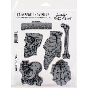 Stampers Anonymous Tim Holtz Cling Stamps 7"X8.5" - Anatomy Chart