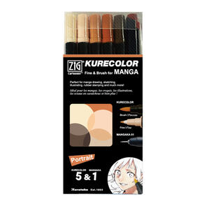 KURETAKE ZIG KURECOLOR Fine&Brush Portrait Set /6
