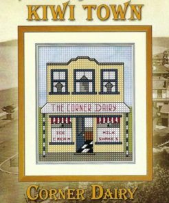 Lyn Manning Cross Stitch Kit - Corner Dairy Kiwi Town