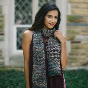 Malabrigo Cosido by Quenna Lee - Smocked Scarf- Knitting Kit / Pattern