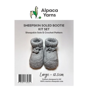 Alpaca Yarns Sheepskin Sole & Crochet Bootie Pattern