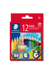 Staedtler LUNA 136 01 Coloured pencil half normal size - Assorted 12's