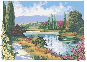 Collection D'Art Tapestry Canvas 40X50 Riverbank