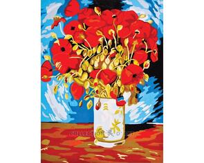 Collection D'Art Tapestry Canvas 40X50 Vase Of Poppies-Van Gogh