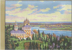 Collection D'Art Tapestry Canvas 40X50 Chateau On River