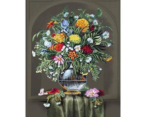 Collection D'Art Tapestry Canvas 40X50 Large Floral Arrangement