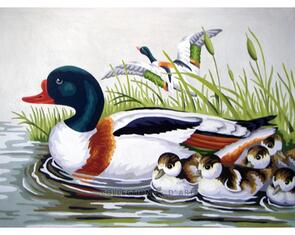 Collection D'Art Tapestry Canvas 40X50 Duck Family