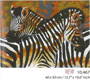 Collection D'Art Tapestry Canvas 40X50 Two Zebras