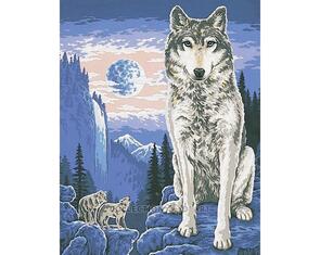 Collection D'Art Tapestry Canvas 50X60 Wolf