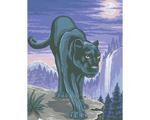 Collection D'Art Tapestry Canvas 50X60 Black Panther
