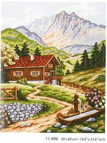 Collection D'Art Tapestry Canvas 50X60  Mountain Chalet