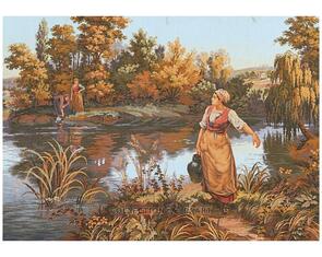 Collection D'Art Tapestry Canvas 60X90 Washing At The River