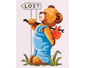 Collection D'Art Tapestry Canvas 20X25 Lost Bear