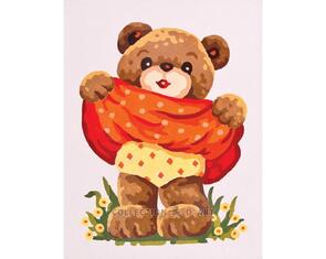 Collection D'Art Tapestry Canvas 20X25 Little Girl Bear