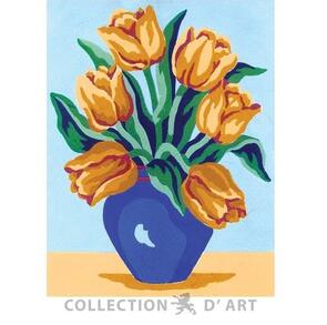 Collection D'Art Tapestry Canvas 20X25 Vase Of Tulips