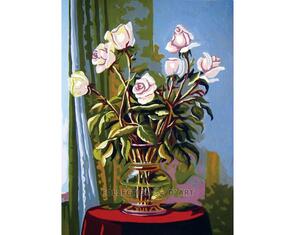 Collection D'Art Tapestry Canvas 30X40 Roses In Vase