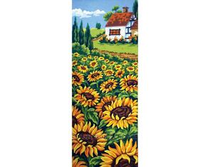 Collection D'Art Tapestry Canvas 30X60 Field Of Sunflowers