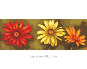 Collection D'Art Tapestry Canvas 35X80 Gerberas