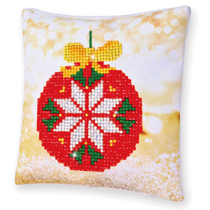 Diamond Dotz Red Bauble Mini Pillow
