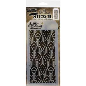 Stampers Anonymous Tim Holtz Layered Stencil 4.125"X8.5" - Deco Arch Layered