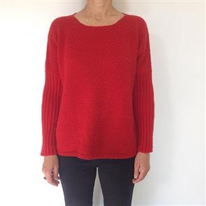 Broadway Yarns Adult's Dolman Textured Sweater