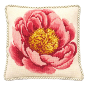 Elizabeth Bradley Tapestry Kit - Peony - Winter White