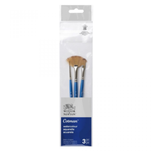 Winsor & Newton Cotman Brush Short Handle Pack of 3 - Set 3