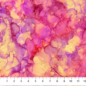 Northcott Fluidity - Hibiscus