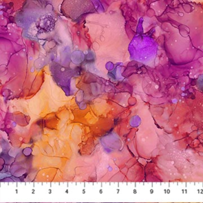 Northcott Fluidity - Hot Romance